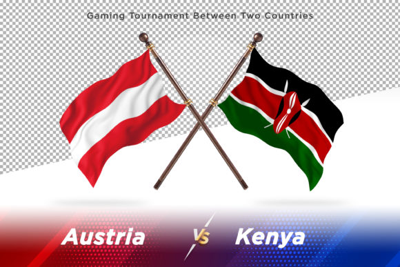 Austria Versus Kenya Two Flags Design