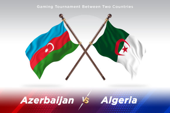 Azerbaijan Versus Algeria Two Flags Design