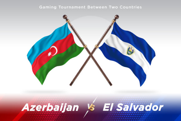 Azerbaijan Versus El Salvador Two Flags