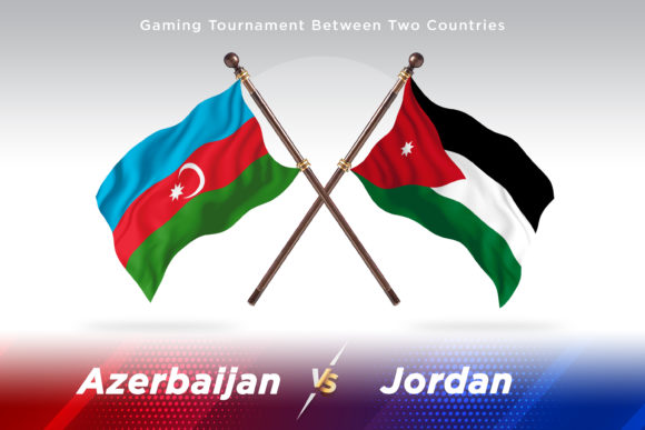 Azerbaijan Versus Jordan Two Flags