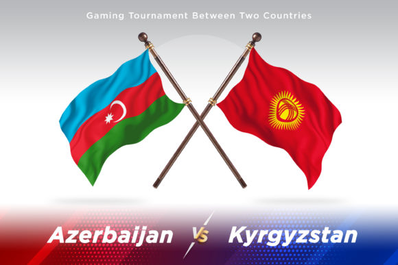 Azerbaijan Versus Kyrgyzstan Two Flags: A Creative and Symbolic Illustration