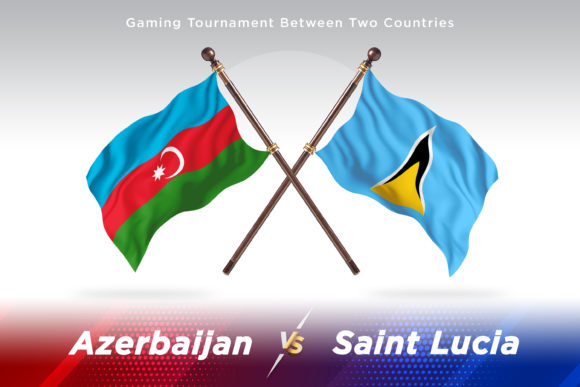 Azerbaijan Versus Saint Lucia Two Flags: A Creative Design Resource for Global Comparisons