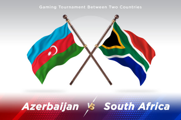 Azerbaijan Versus South Africa Two Flags