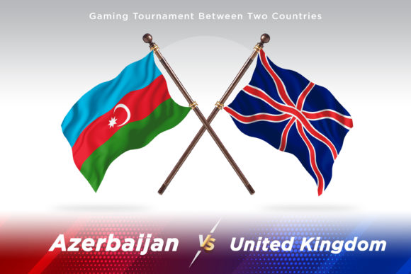 Azerbaijan Versus United Kingdom Flags: A Creative Concept for Global Representation
