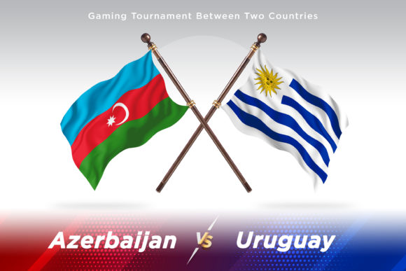 Azerbaijan Versus Uruguay Two Flags Design