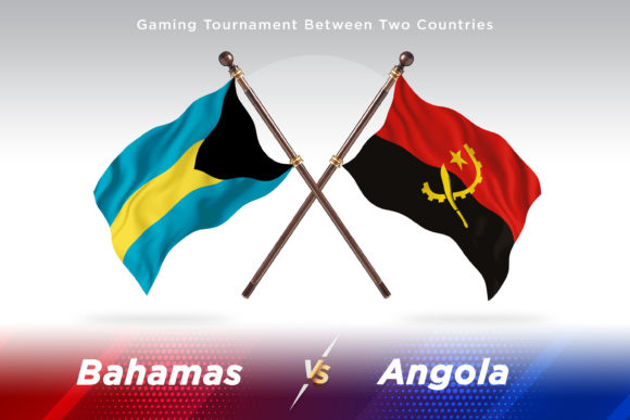 Bahamas Versus Angola Two Flags in Design
